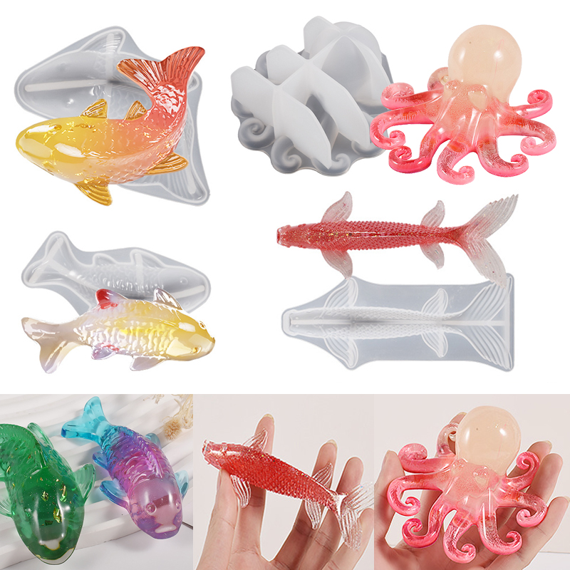 3D Printing Epoxy Resin - قالب سيليكون لصب الإيبوكسي على شكل