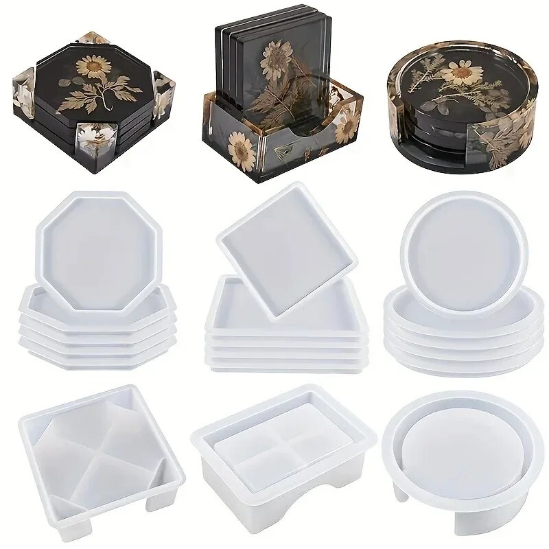 3D Printing Epoxy Resin - تتضمن مجموعة قوالب راتينج كوستر قطعة