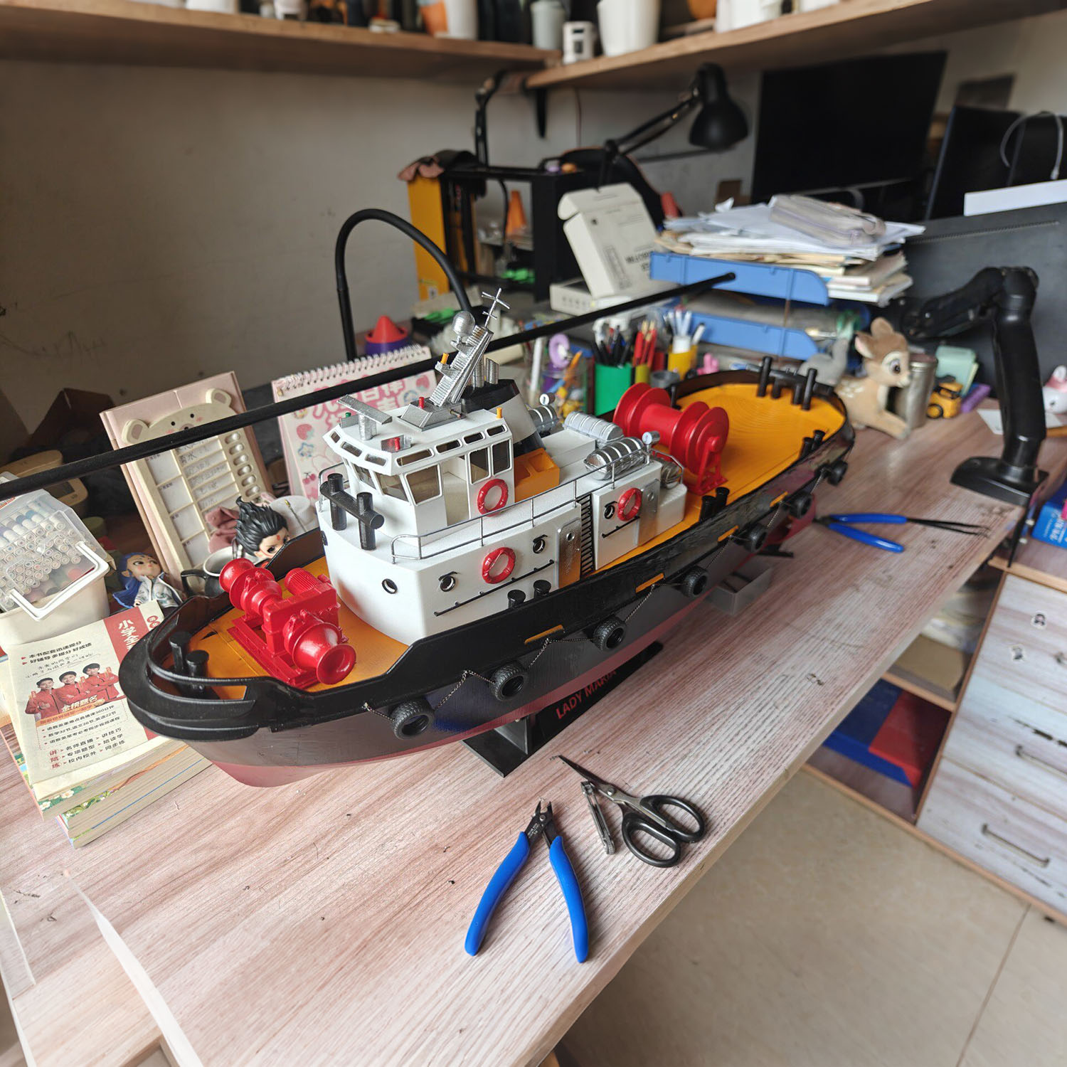 قارب تحكم عن بعد بطول 120 سم،  - مراجعة 3D Printing Rc Boat وسعره