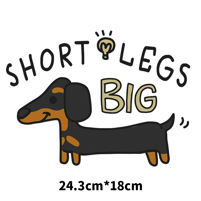 24.3cmX18cm الكرتون Dachshund  - مراجعة 3D Printing Vinyl وسعره