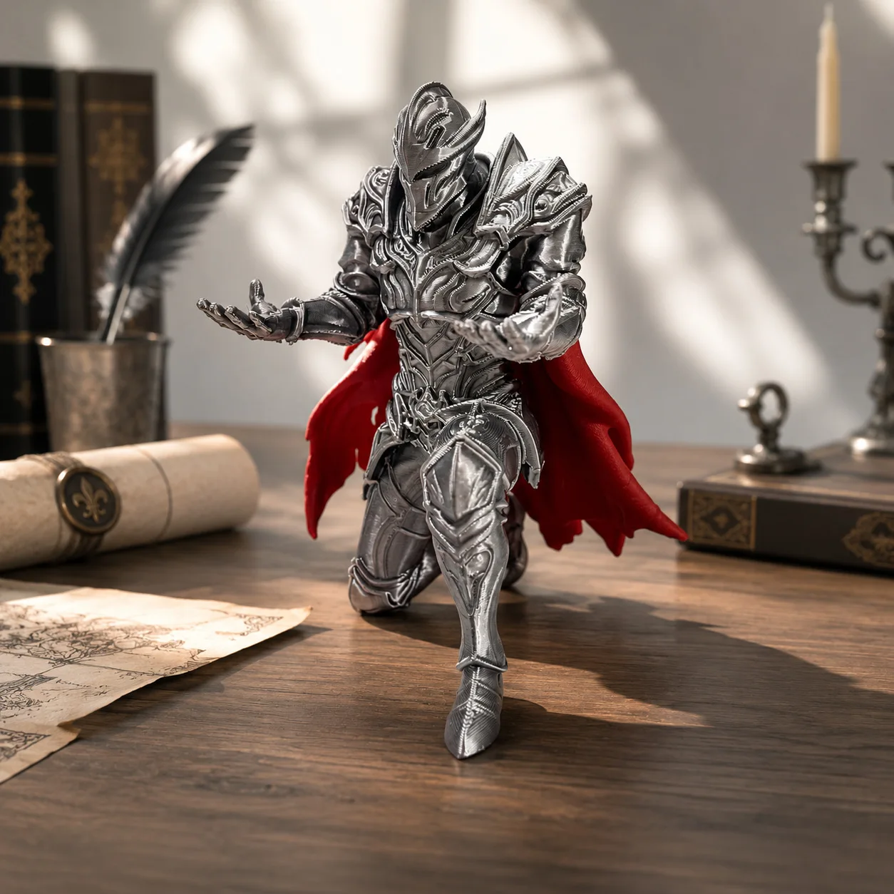 حامل أقلام مطبوع بتقنية ثلاثية - مراجعة 3D Printing Knight Armor وسعره