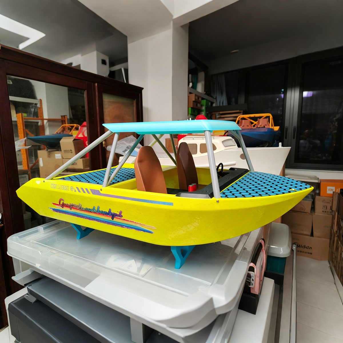 سرعة التحكم عن بعد ​ ​ قارب بط - مراجعة 3D Printing Rc Boat وسعره