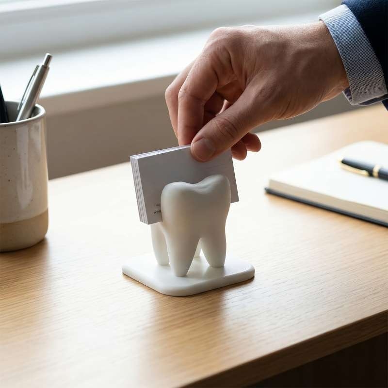حامل بطاقات عمل على شكل سن مطب - مراجعة 3D Printing Examples وسعره